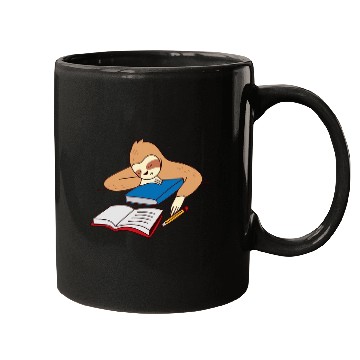 Discover Sloth Studying Falling Asleep Ironic Student Tired Lazy Mugs