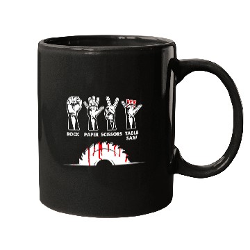 Discover Woodworking Rock Paper Scissors Table Saw Carpenter Craftsman Carpenter Mugs