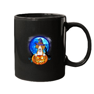 Discover Foxhound Witch Hat Pumpkin Scary Halloween Dog Lovers Mugs