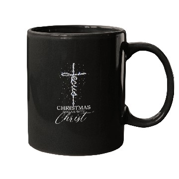 Discover Christian Jesus Womens Christmas begins with Christ Jesus Faithful Christian Light VNeck 110 Christ Mugs