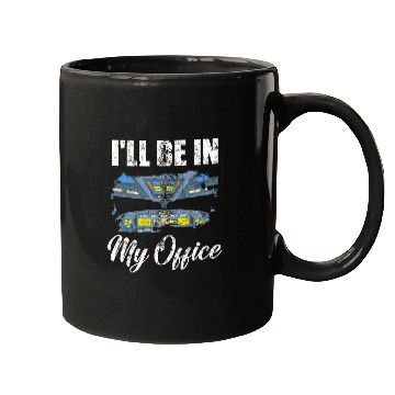 Discover Ill Be In My Office Airline Captain Funny Airplane Pilot Mugs