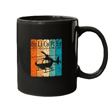 Discover Helicopter Periodic Table Elements Aviation Helicopter Pilot 1 Mugs