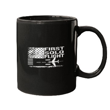Discover First Solo Flight Aircraft Pilot Plane Mugs
