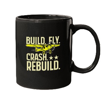 Discover RC Plane Model Aircraft Build Fly Crash Rebuild 2 Mugs