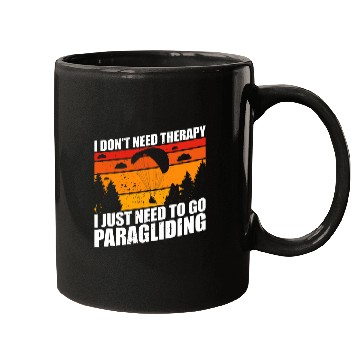 Discover Paraglider skydiving just need paramotor retro design Mugs
