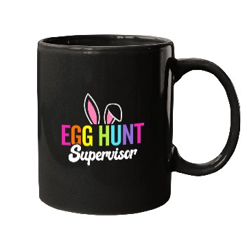 Discover Egg hunt supervisor matching easter rabbit ears egg hunter Mugs