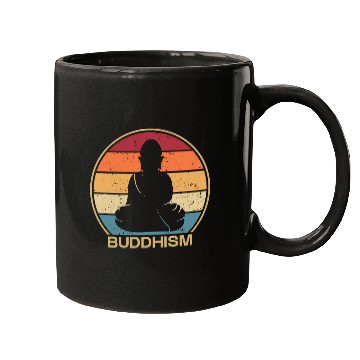 Discover Retro Buddhist Statue Symbol Priest Buddhism Mugs