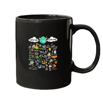 Discover Earth Day Alphabet Teacher Student Environmental Support Mugs