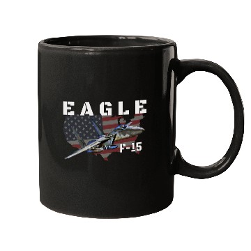 Discover F15 Eagle Fighter Jet Aircraft Military Aviation Pilot Mugs