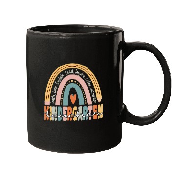 Discover Kindergarten Teacher Groovy Retro Teacher Rainbow Mugs