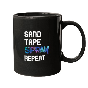 Discover Sand Tape Spray Repeat Autobody Technician Auto Body Painter Mugs