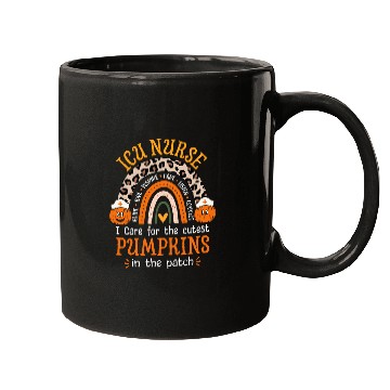 Discover ICU nurses Rainbow Leopard Halloween Intensive Care Unit Mugs