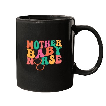 Discover Retro Groovy Mother Baby nurses Postpartum Nursing Student Mugs