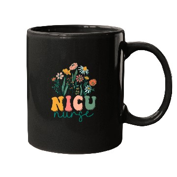 Discover Groovy Wildflower Neonatal Intensive Care nurses Tees Mugs