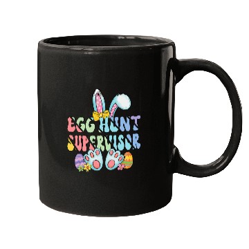 Discover Egg Hunt Supervisor Egg Hunter Matching Easter Rabbit Ears Mugs