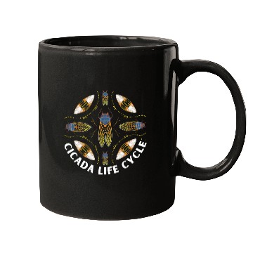 Discover From Egg to Singer Cicada Lifecycle Cicadas Transformation Mugs