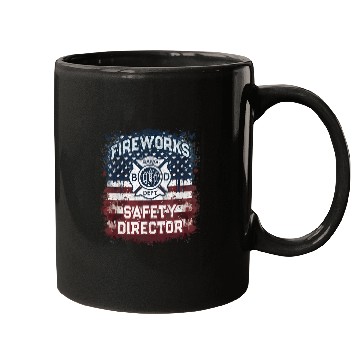 Discover USA Flag FIREWORKS SAFETY DIRECTOR Supervisor Manager Pyro Mugs