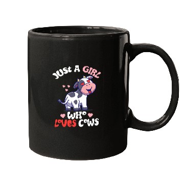 Discover Just A Girl Who Loves Cows Cute Strawberry Cow Cowgirls Print 8 Mugs