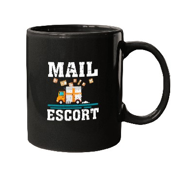 Discover Mail Escort Postal Service Mailman Us Postman Worker Mugs