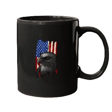 Discover American Bald Eagle Independance American Flag Eagle 21 Mugs