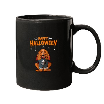 Discover Dog Cocker Spaniel Halloween Costume Vampire Dracula Mugs