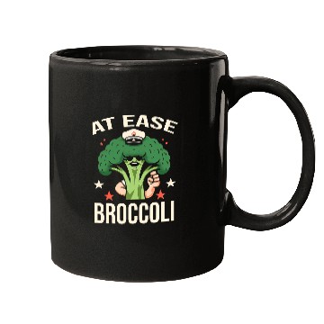 Discover At Ease Broccoli Funny Graphic Tees Mugs