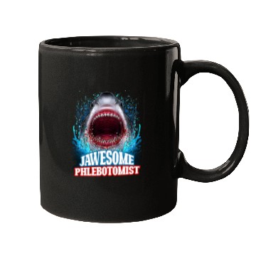 Discover Jawesome Phlebotomist Laboratory Lab Tech Great White Shark Mugs