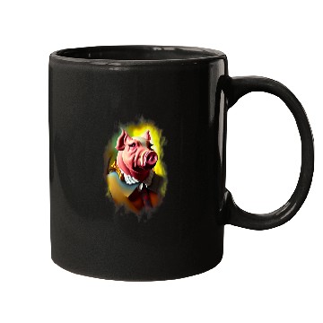 Discover Funny elegant Pig Animal Face Funny Idea Mugs