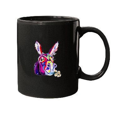 Discover Colored Donkey Colorful Flower Donkey Mom Lovers Mugs