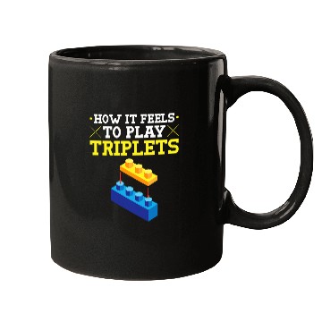 Discover Funny Drummer Brick Builder Triplets Quote Drum Technique Drumline Mugs