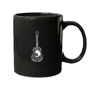 Discover Funny Guitar Music Lover Guitar Mandala Mugs