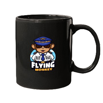 Discover Flying Monkey Pilot Mugs