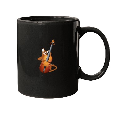 Discover Funny Cellist Cello Cat Orchestra Classical Music Strings Cellist Mugs