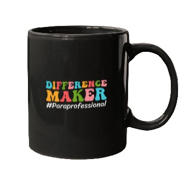 Discover Difference Maker Paraprofessional Funny Teacher Aide Groovy Mugs