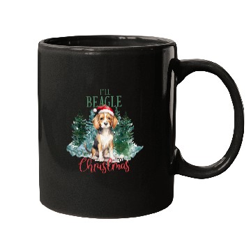 Discover Christmas Santa Claus Gift Idea Funny Dog Beagle Mugs