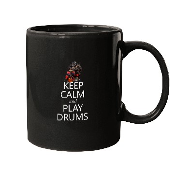 Discover Drums Drummer Keep Calm and Play Drums Gorilla Drums Mugs