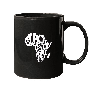 Discover Black History is World History Africa Continent Map Shape Mugs