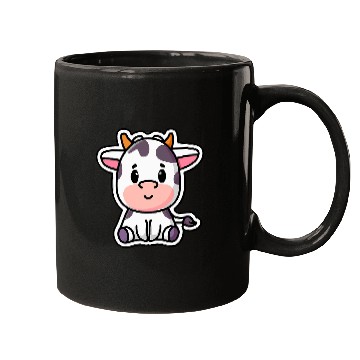 Discover Cow Lover Cute Content Cow Sitting Patiently Mugs