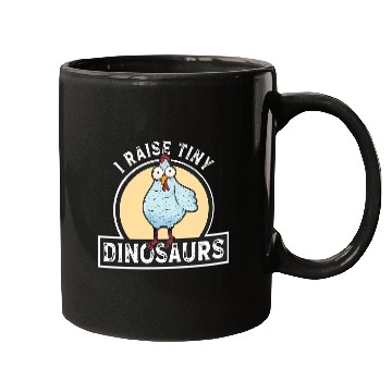 Discover I Raise Tiny Dinosaurs Chicken Silhouette Farmer Pets 22 Mugs