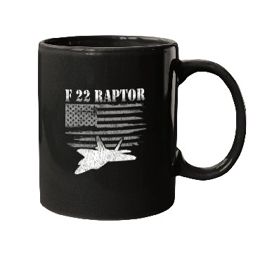 Discover F22 Raptor American Flag Pilot 1 Mugs