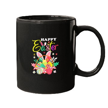 Discover Happy Easter Egg Basket Bunny Ears Mugs