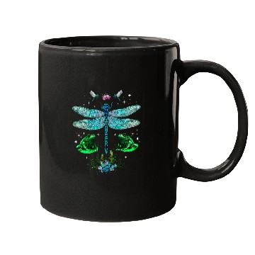 Discover Gothic Dragonfly and Frogs on the Pond with Crystals Toad Mugs