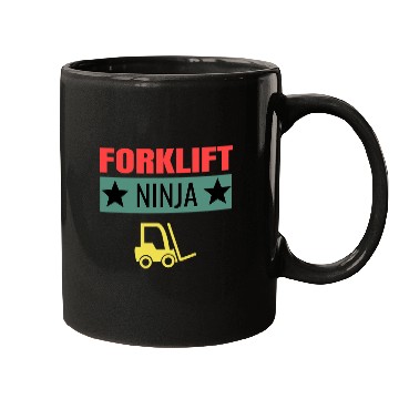 Discover Forklift Ninja Forklift Driver Operator Forklifting Unisex Mugs