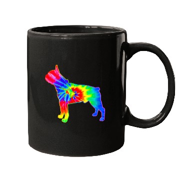 Discover Boston Terrier Pet Tie Dye Rainbow Mugs