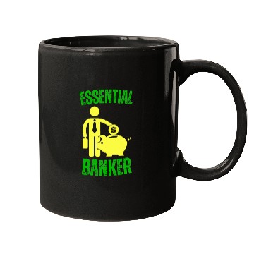 Discover Essential Banker Worker Teller money economy Mugs