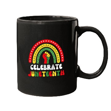 Discover Celebrate Juneteenth Rainbow 1865 Black History 1 Mugs
