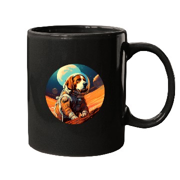 Discover Beagle Pet Mars Funny Dog Astronaut 1 0 Mugs