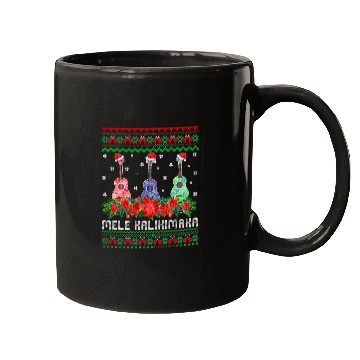 Discover Funny Guitar Mele Kalikimaka Ukulele Guitar Christmas Hawaii Beach Guitarist Mugs