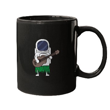 Discover Funny Ukulele Astronauts Outer Space Ukulele Luau Cute Funny Hawaii Gift Mugs