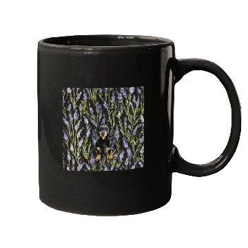 Discover Dachshund Pet Purple Lavender vintages Plant Pattern Mugs